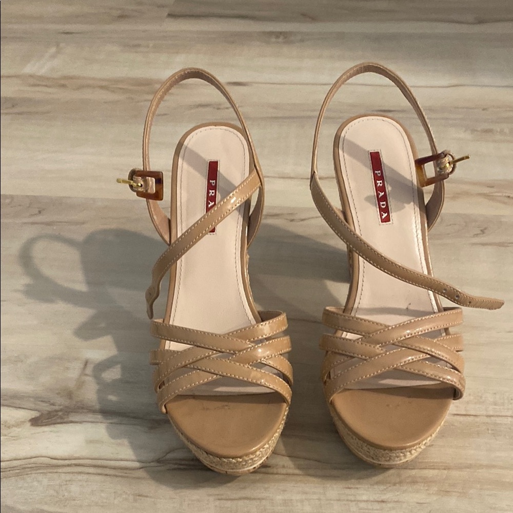 Prada Women's Beige Strappy Sandals
